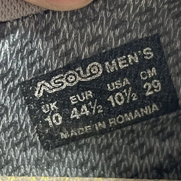 Asolo Low Top Suede Hiking Approach Boots Shoes Mens Size 10.5 Black Grey - Picture 9 of 10